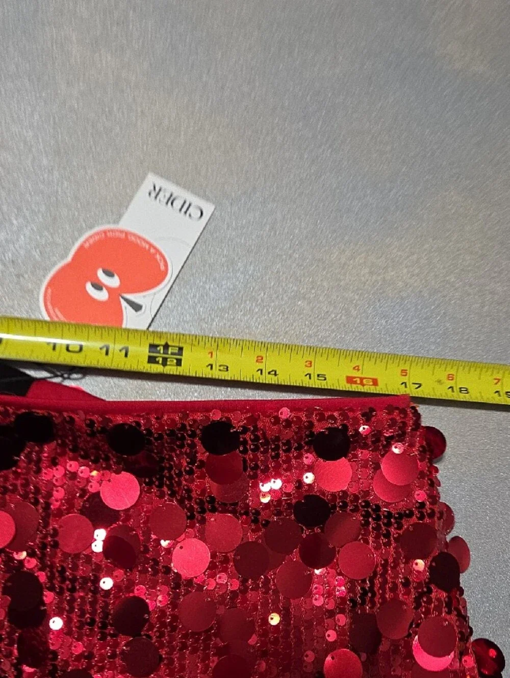 Cider Red Sequin Mini Skirt